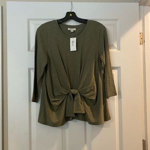 Style & Co Tie-Front Top Petite